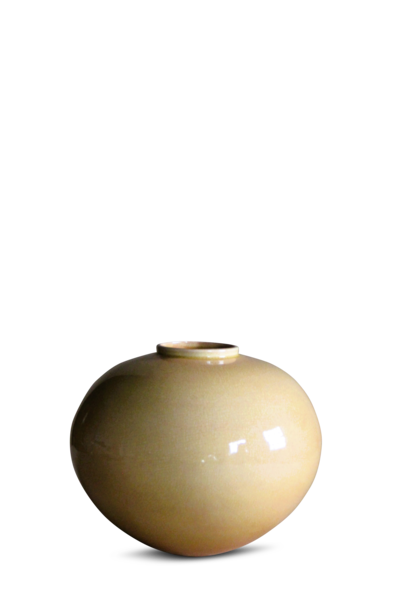 Vase Oliver Jaune Vintage